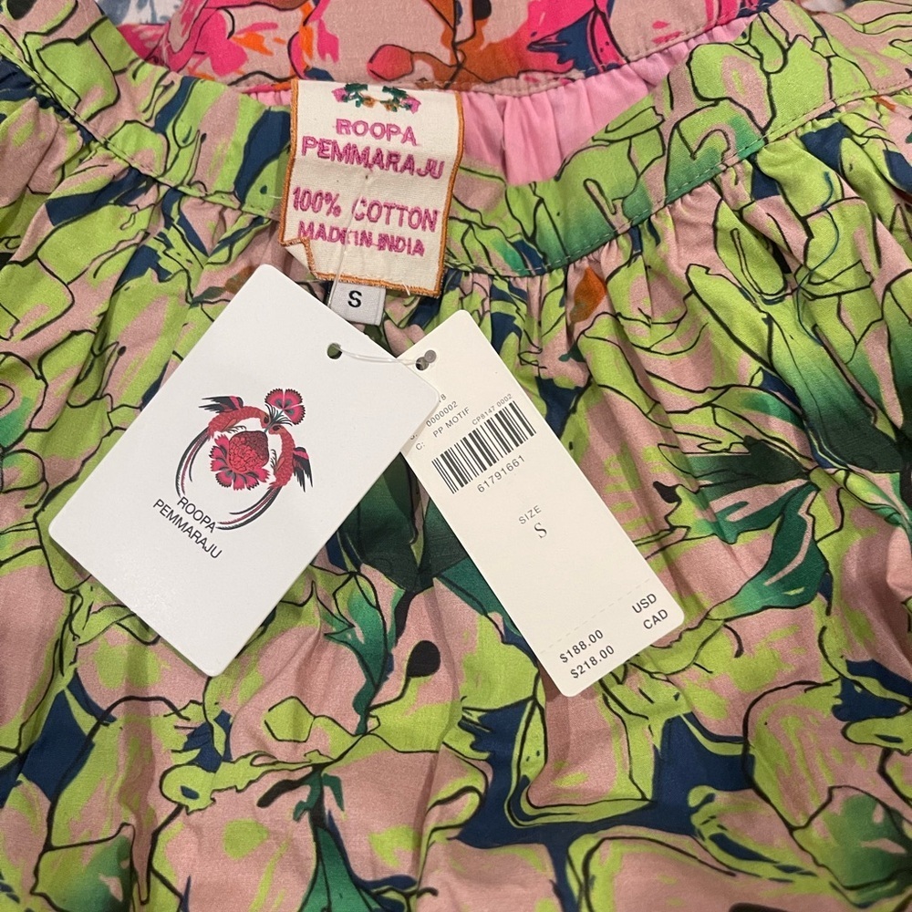 nwt villa Tiered midi Skirt Roopa Pemmaraju small - Picture 8 of 11
